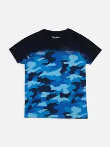 Pepe Jeans Boys Camouflage Printed T-Shirt