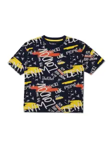 Pepe Jeans Boys Typography Printed Pure Cotton T-shirt