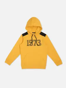 Pepe Jeans Boys Alphanumeric Printed Hooded Pure Cotton Pullover