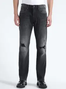 Flying Machine Men Bootcut Mid-Rise Mildly Distressed Heavy Fade Stretchable Jeans