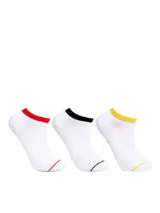Bonjour Men Pack Of 3 Cotton Ankle -Length Socks