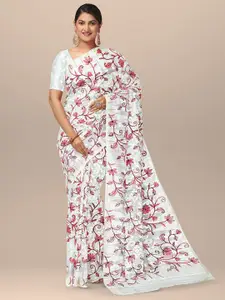 SARIKA Floral Printed Pure Cotton Saree