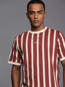boohooMAN Pure Cotton Striped Casual T-shirt