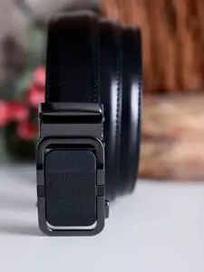 ZEVORA Men Autolock Buckle Leather Belt