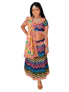 ahhaaaa Girls Embroidered Thread Work Ready to Wear Lehenga Choli With Dupatta
