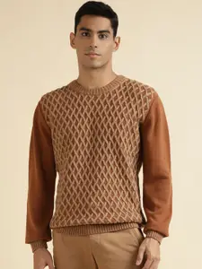 Andamen Self Design Cable Knit Cotton Pullover