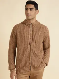 Andamen Hooded Cotton Front Open Sweatshirt