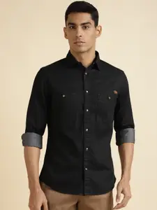 Andamen Premium Slim Fit Spread Collar Long Sleeves Cotton Casual Shirt