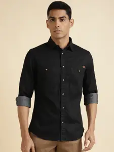 Andamen Premium Regular Fit Spread Collar Long Sleeve Pocket Cotton Casual Shirt