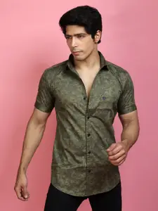 INDIAN THREADS India Slim Slim Fit Floral Printed Cotton Casual Shirt