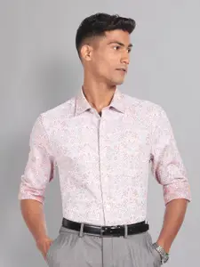 AD By Arvind Slim Fit Floral Opaque Printed Formal Shirt
