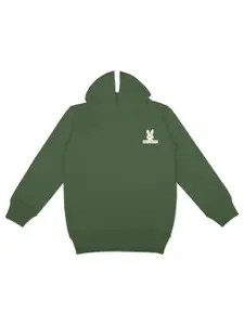KIDSCRAFT Boys Green Hooded Sweatshirt