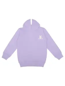 KIDSCRAFT Girls Purple Hooded Sweatshirt