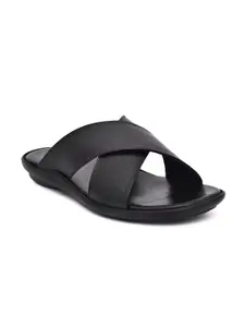 IVRAH Men Black Comfort Sandals