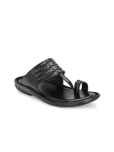 IVRAH Men Black Comfort Sandals