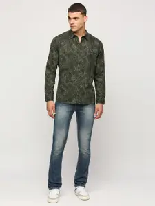 Pepe Jeans Abstract Printed Spread Collar Pure Cotton Casual Shirt