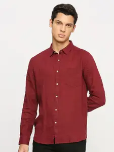 Pepe Jeans Spread Collar Long Sleeves Linen Casual Shirt