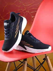 The Roadster Lifestyle Co. Men Navy Blue Textured Lace-Up Running Shoes