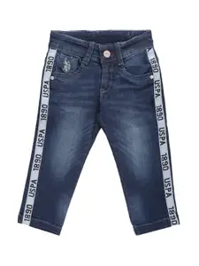 U.S. Polo Assn. Kids Boys Slim Fit Mid Rise Light Fade Stretchable Jeans