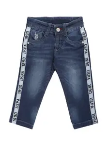 U.S. Polo Assn. Kids Boys Slim Fit Mid Rise Light Fade Stretchable Jeans