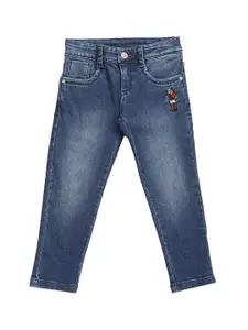 U.S. Polo Assn. Kids Boys Skinny Fit Light Fade Applique Stretchable Jeans