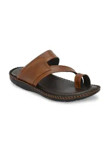 Azzaro Black Men One Toe Comfort Sandals
