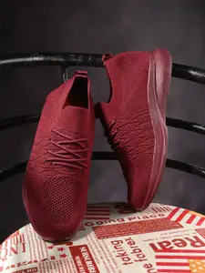 The Roadster Lifestyle Co. Men Red Slip-On Running Shoes