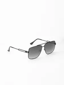 IDEE Men Grey Lens & Black Square Sunglasses with UV Protected Lens