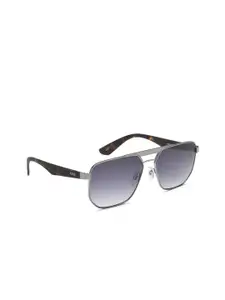 IDEE Men Grey Lens & Gunmetal-Toned Square Sunglasses with UV Protected Lens