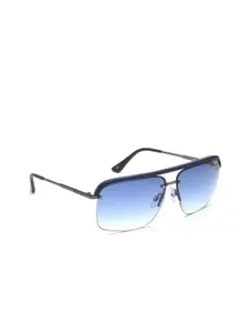 IDEE Men Blue Lens & Blue Square Sunglasses with UV Protected Lens
