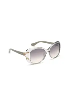 IDEE Women Grey Lens & White Square Sunglasses with UV Protected Lens