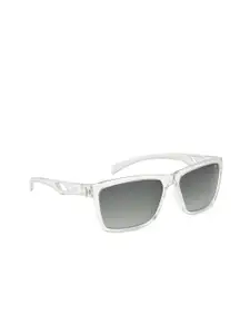 IDEE Men Green Lens & White Square Sunglasses with UV Protected Lens