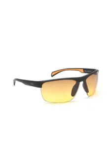 IDEE Men Yellow Lens & Black Sports Sunglasses with UV Protected Lens