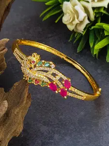 GRIIHAM Gold-plated AD-Studded Kada Bangle