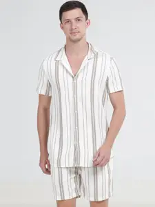 POE Pure Cotton Shirt With Shorts Co-Ords