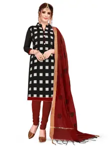 MANVAA Geometric Woven Designed Banarasi Jacquard Unstitched Dress Material