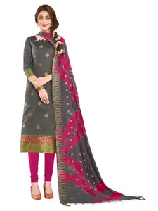 MANVAA Ethnic Motifs Woven Design Unstitched Dress Material