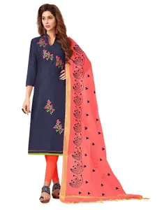 MANVAA Embroidered Unstitched Dress Material