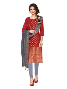 MANVAA Ethnic Motifs Woven Design Unstitched Dress Material