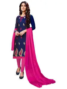 MANVAA Ethnic Motifs Embroidered Unstitched Dress Material