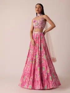 KALKI Fashion Embroidered Sequinned Detail Ready to Wear Lehenga & Blouse With Dupatta
