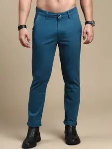 The Roadster Lifestyle Co. Men Blue Slim Fit Mid-Rise Chinos