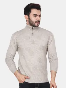 Albion Self Design Mock Collar Woollen Pullover