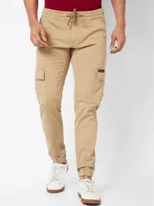 SPYKAR Men Mid-Rise Cotton Slim Fit Joggers