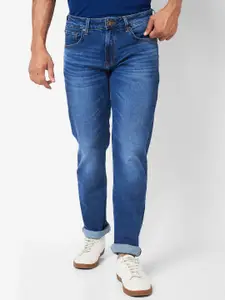 SPYKAR Men Mid-Rise Comfort Relaxed Fit Light Fade Stretchable Cotton Jeans