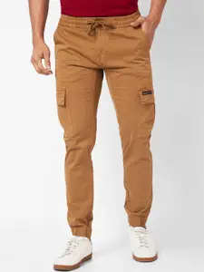 SPYKAR Men  Slim Fit Mid Rise Cotton Cargos Joggers