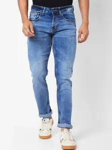 SPYKAR Men Slim Fit Low-Rise Heavy Fade Stretchable Cotton Jeans