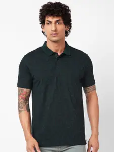 SPYKAR Geometric Printed Polo Collar Slim Fit T-shirt