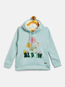 Ben & Joe Girls Floral Embroidered Fleece Sweatshirt