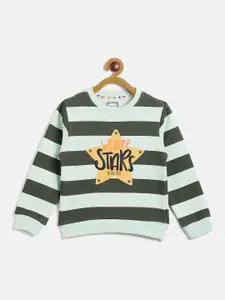 Ben & Joe Girls Striped Fleece Pullover Sweatshirt